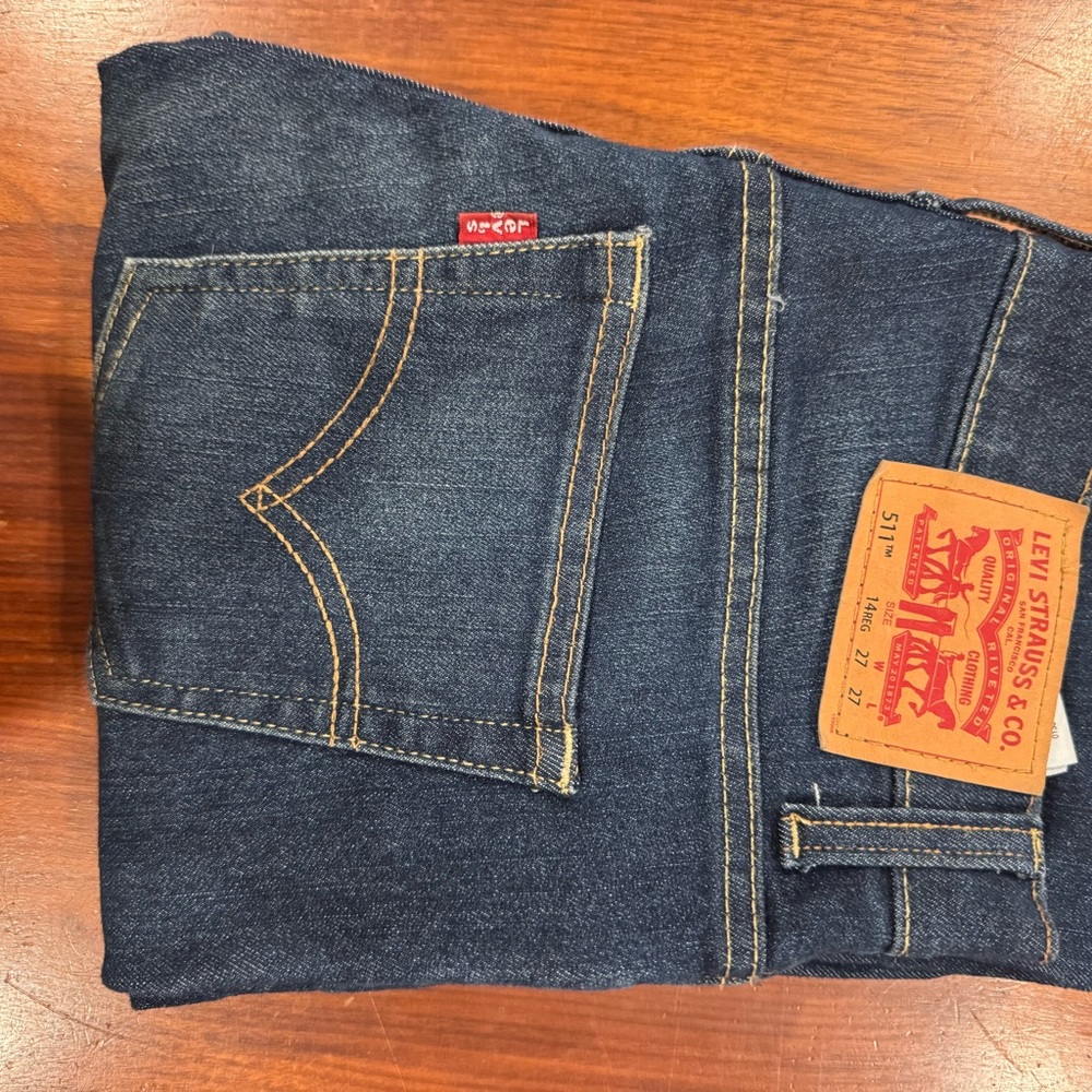 Levi's 511 27W x 27L Dark Blue Denim Jeans